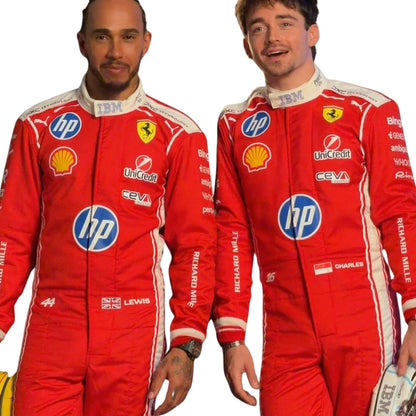 F1 Racing Costume 2026 Worn by Charles Leclerc & Lewis Hamilton  - Ferrari