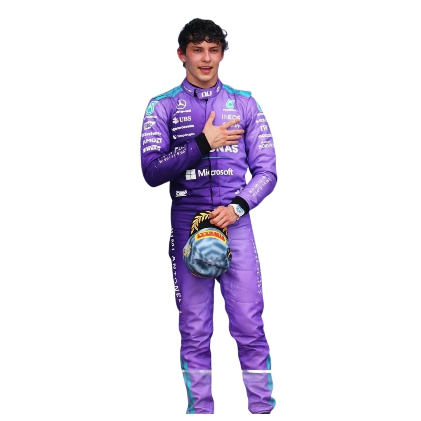 F1 Racing Costume 2026 Worn by George Russell & Andrea Kimi Antonelli - Mercedes Miami GP