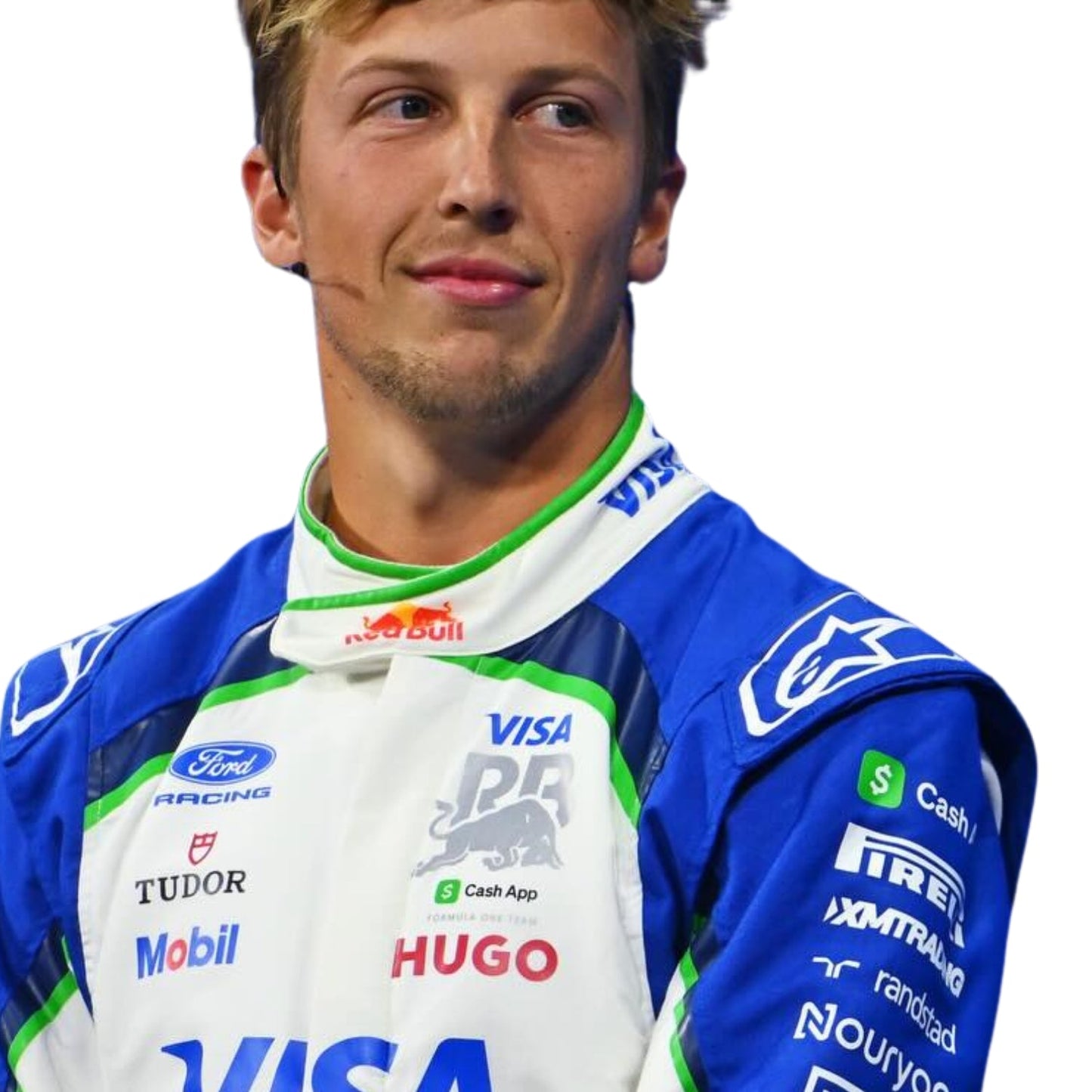 Close Up View of F1 Racing Costume 2026 Worn by Liam Lawson - RB