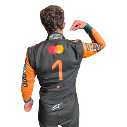 Back View of Lando Norris 2026 McLaren F1 Racing Suit