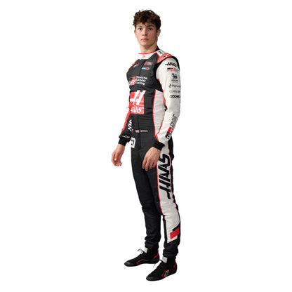 Full View of Oliver Bearman 2026 Haas F1 Racing Suit - Rapid Racewear