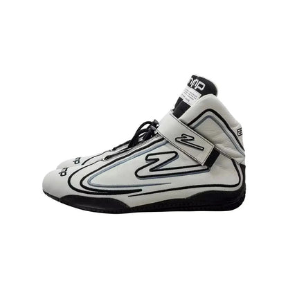 White and black athletic ZR-50 Kart Racing shoe with brand logo on a white background